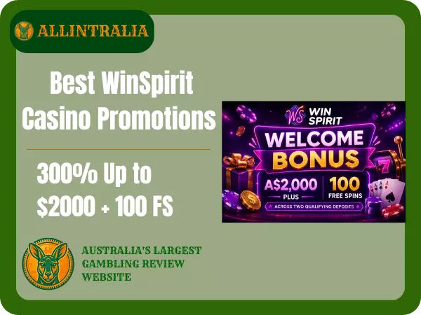 Best WinSpirit Casino Promotions —300% Up to $2000 + 100 FS