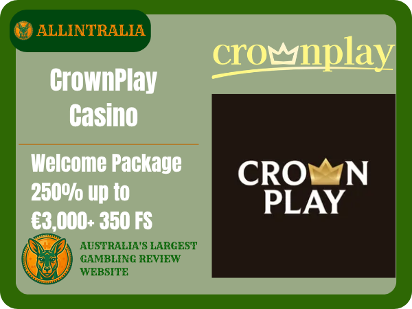 CrownPlay Casino Welcome Package 250% up to €3,000 + 350 FS